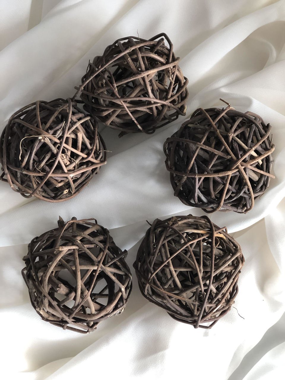 Tropik Sarmaşık Topları 5'li-Natural Kahve-Ev Dekorasyonu Ünite Dekoru